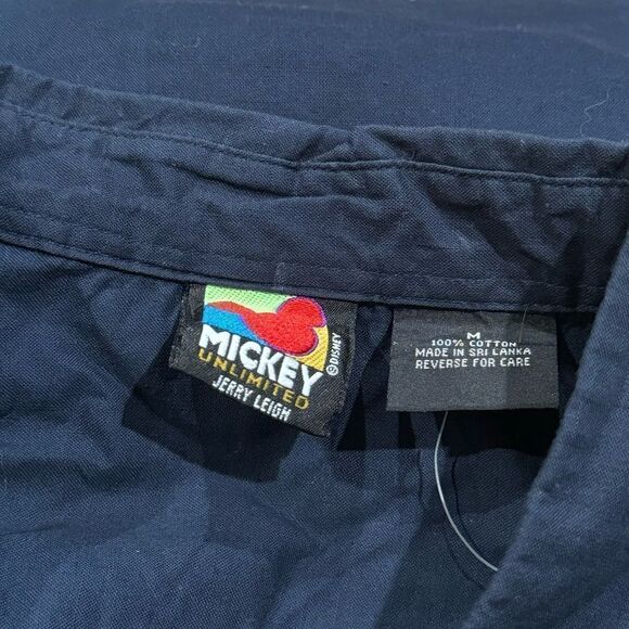 Disney Vintage 90s Mickey Blue Embroidered Button Up Shirt Men’s Medium - Picture 3 of 3